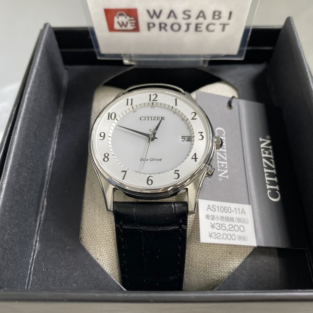 [Authentic★Direct from Japan] CITIZEN AS1060-11A Unused Eco Drive Sapphire glass white SS Men Wrist watch นาฬิกาข้อมือ
