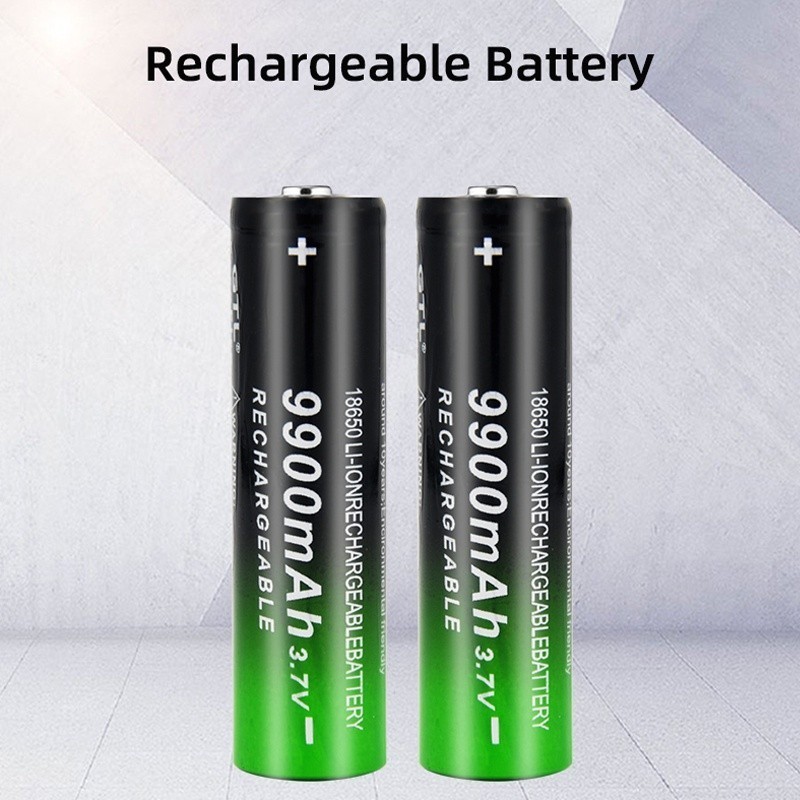 18650 ไฟฉาย 3.7V 9900mAh แบตเตอรี ่ ลิเธียมไอออนแบบชาร ์ จไฟได ้ - รูปที่ 2