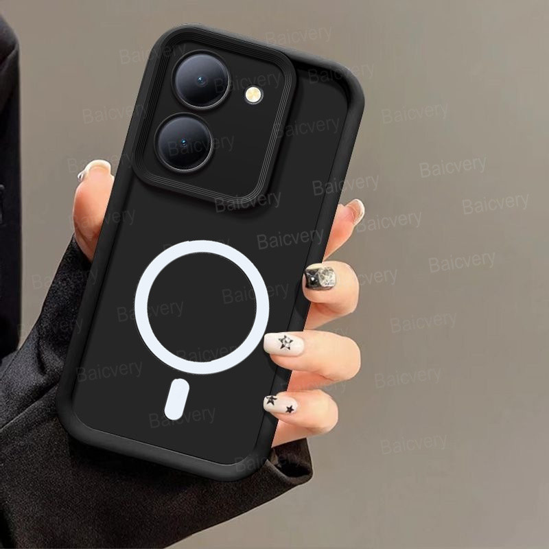 Vivo Y36 5G / Y27S 4G / Y27 5G / Y36 4G V2247 Casing High Quality Fashion Colourful TPU Silicon Magnetic Wireless Charging Full Protective Case