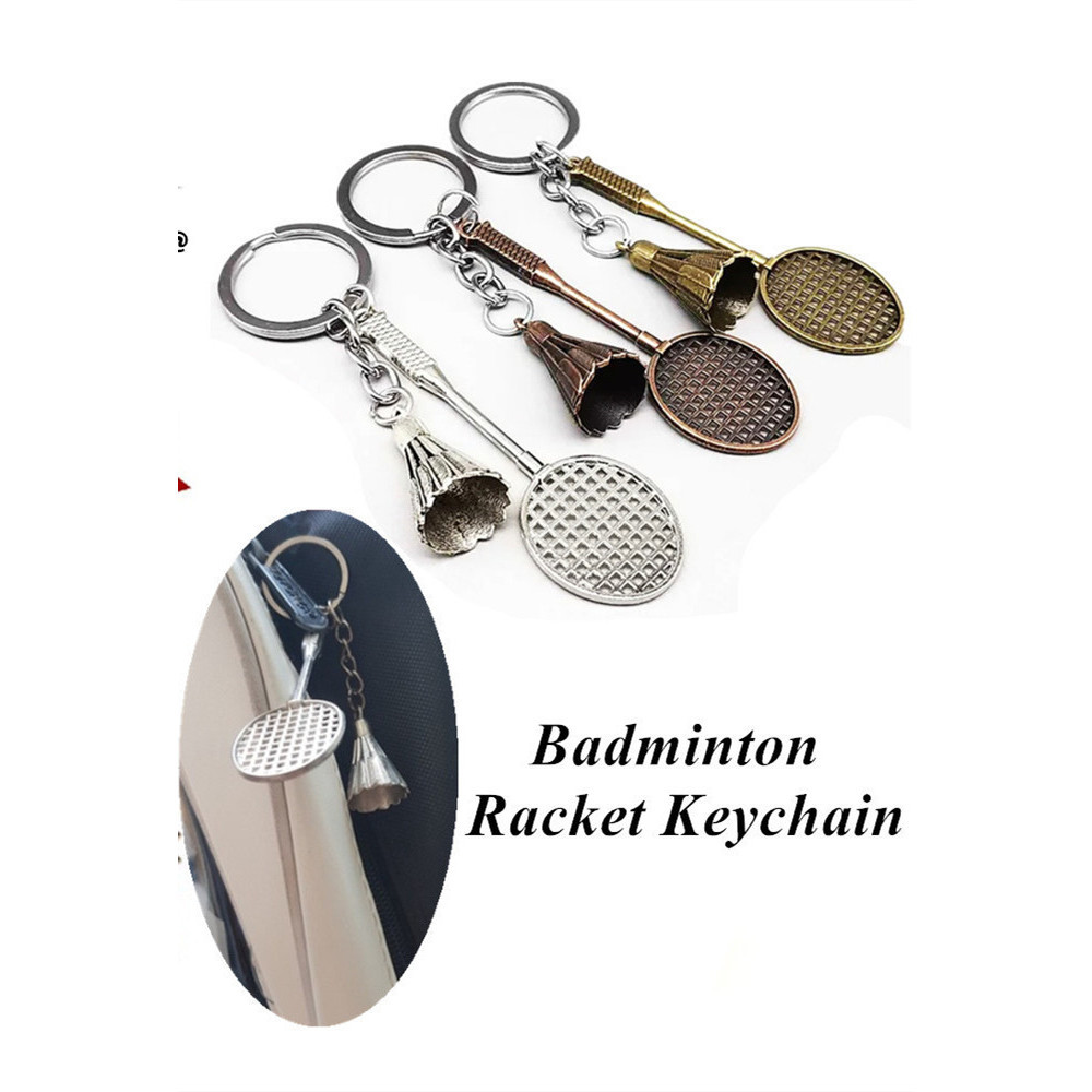1 PC ไม ้ แบดมินตันพวงกุญแจส ่ วนบุคคลพวงกุญแจแบดมินตันลูกจี ้ Key Chain