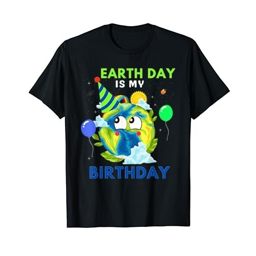 เสื้อยืดผ้าฝ้ายผู้ชาย Earth Day T-Shirt 4XL , 5XL , 6XL
