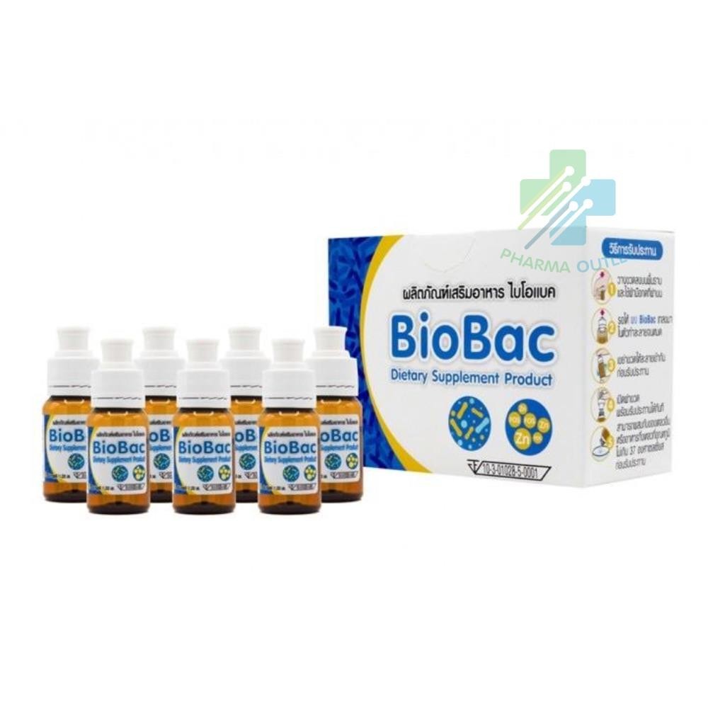 BIOBAC ผลิตภัณฑ์เสริมอาหาร ไบโอแบค 7ขวด/กล่อง (3344)