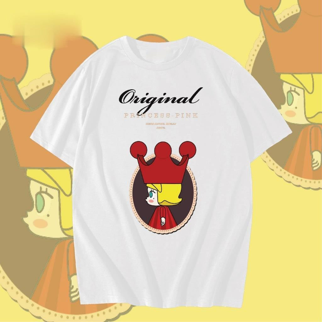 พร้อมส่ง&COD RINA STUDIO เสื้อยืดโอเวอร์ไซส์ เสื้อยืดเกาหลี ผ้าคอตตอน100% เสื้อยืด มอลลี่ Molly Pop Mart