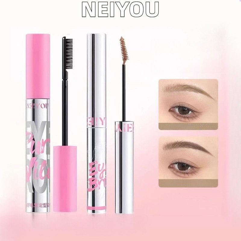 Neiyou คิ้วย้อมสีครีมกันน้ําติดทนนานและไม่ทําให้คิ้วป่าสีน้ําตาลอ่อนจัดแต่งทรงผมเจลครีมย้อมคิ้วไม่รอยเปื้อนและไม่มี Caking