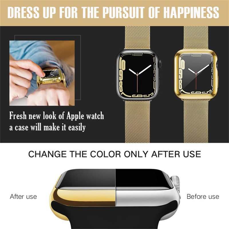 ชุบ TPU ป้องกันหน้าจอสําหรับ Apple Watch 10 9 6 4 SE 3 Ultra 2 ฝาครอบ iWatch 46 มม.49 มม.41 มม.45 มม.42 มม.38 มม.40 มม.44 มม.