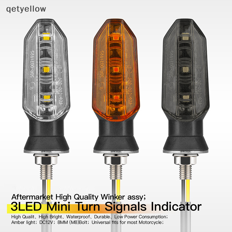 Qetyellow ไฟเลี ้ ยวรถจักรยานยนต ์ ไฟ Led ไฟแฟลช 12v ไฟเลี ้ ยว Universal TH