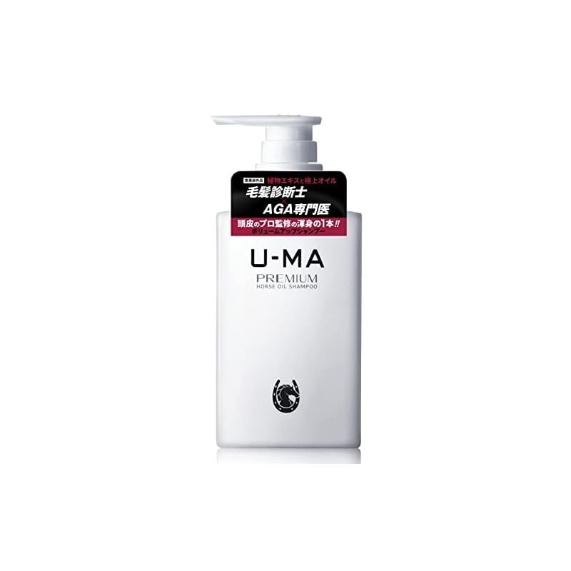 【Directly shipped from Japan】U-MA Uma Shampoo Premium [AGA specialist x hair diagnostician] supervised by ingredients Medicated scalp care Aging care Amino acid Horse oil Vegetable oil Non-silicone 300ml [Quasi-drug