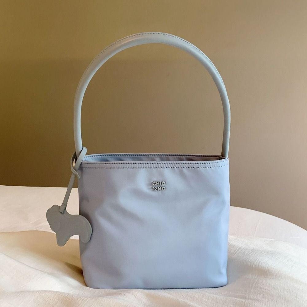Fashionhubz Summer Letter Underarm Bag Nylon Girl Fashion Casual and Versatile Bucket Bag
