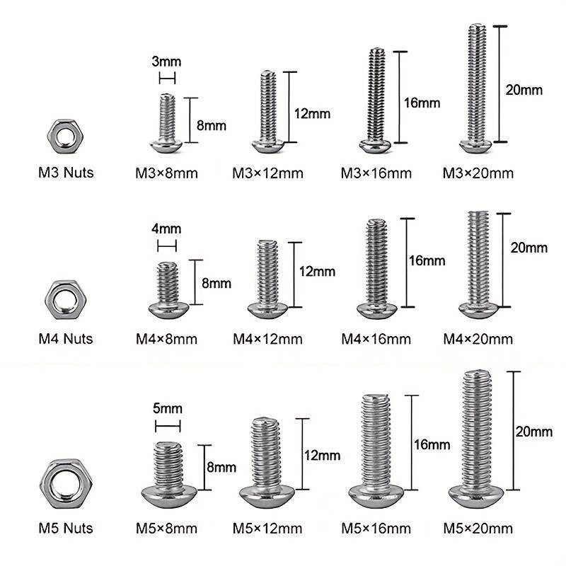 MOVATEK ชุดน็อตสกรู 1000+ ชิ้น สแตนเลส 304 คุณภาพสูง ทนทาน ไม่เป็นสนิม - รูปที่ 4