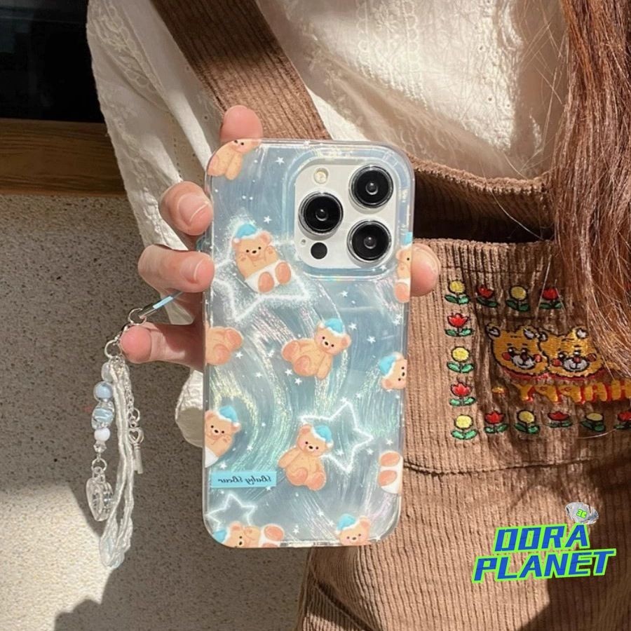 สไตล์เกาหลีglitterหมีสไตล์หรูหราสําหรับiphone 115 14 13Promaxเคสโทรศัพท์15Plus 11 7plus niche 12pro 13miniนุ่มกรณีXr xs 8 AbrasionซิลิโคนAnti-Dropฝาครอบโทรศัพท์