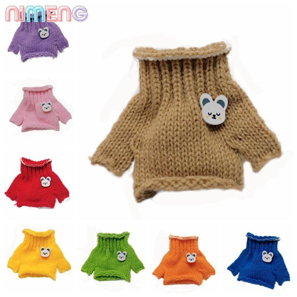 Nimeng ตุ๊กตาเสื้อกันหนาวเสื้อผ้าสําหรับ 14 ซม.Wallace Gromit สุนัข,แฟชั่น All-match Labubu ของเล่นตุ๊กตาเสื้อผ้า,ตลกซี่โครงถักเด็กน่ารักของขวัญวันเกิดของเล่นเด็ก