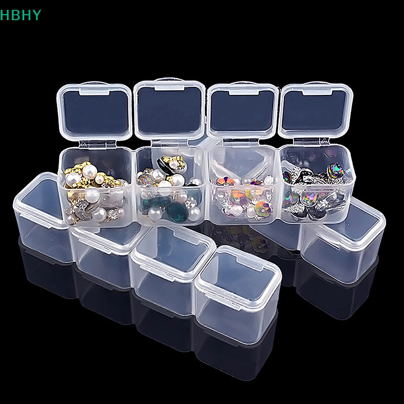 HB 28 กริด Clear Organizer กล่องเครื่องประดับกล่อง Dividers ต่างหูคอนเทนเนอร์เพชร Paing สําหรับ Cross Stitch เล็บเย็บ HY