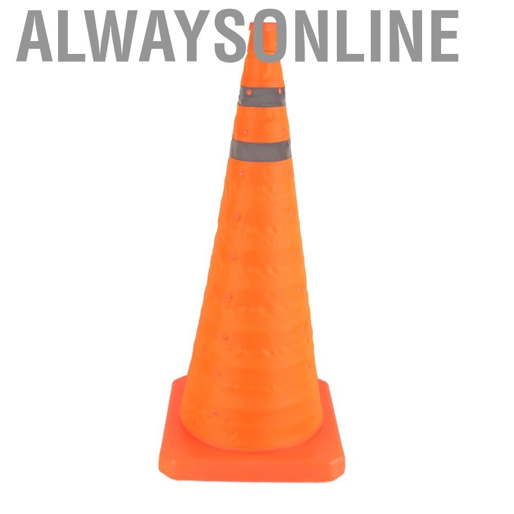 Alwaysonline Collapsible Parking Cone  Reflective Oxford Cloth Flexible Space Saving Safety for Driv