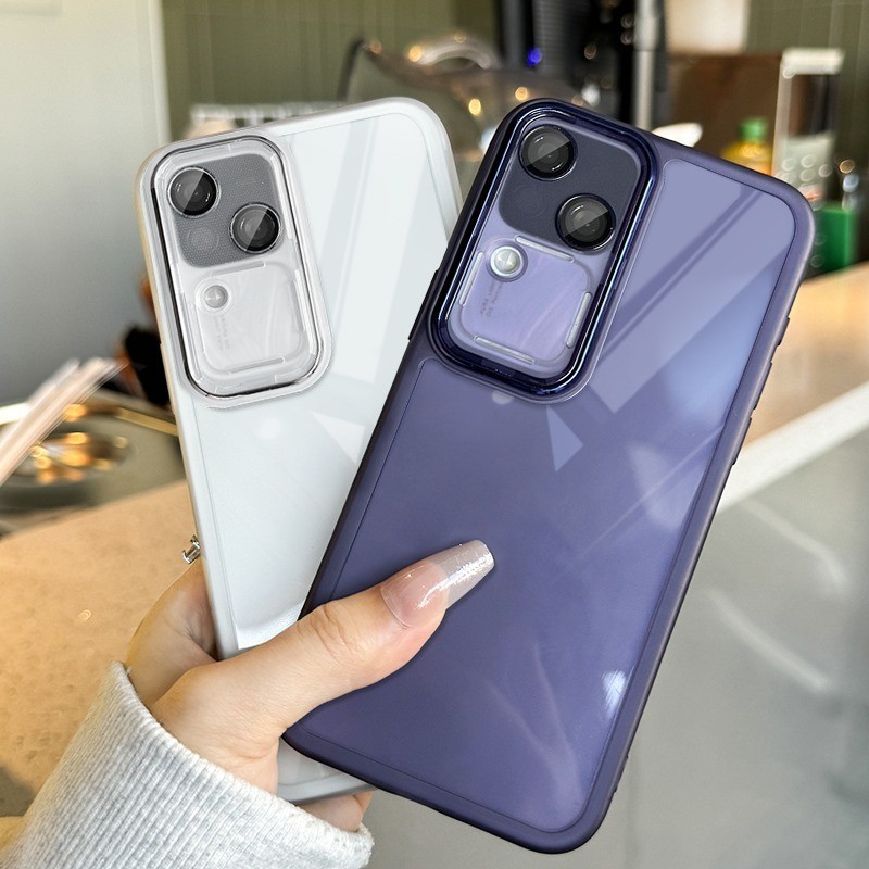 สําหรับ Vivo V30 / V30e/ V30 Pro Matte Clear เคสกันกระแทกพร ้ อมฝาครอบกล ้ องเลนส ์ Protector ฝาครอบกันกระแทก