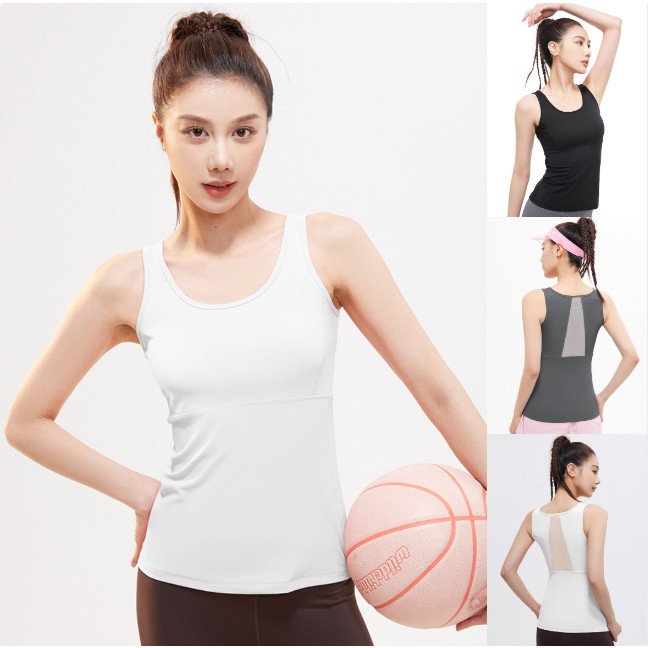 EveSport-YOGA-144 เสื้อกล้ามกีฬา เสื้อออกกำลังกายผู้หญิง เสื้อโยคะ ทรงเข้ารูป ซีทรูหลัง