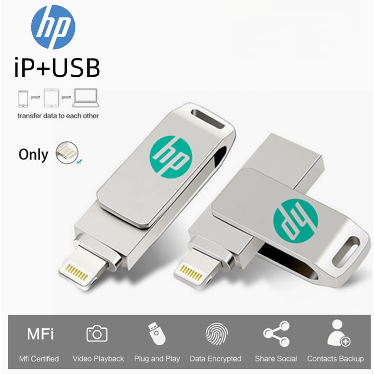 [COD] Hp 2TB OTG Usb Flash Drive 2 in 1 Pendrive 1TB สําหรับ iPhone 14/13/12/11/X/8/7/6/5