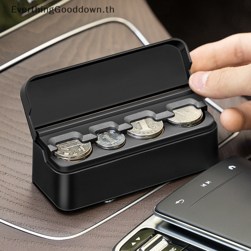 Ever ผู้ถือเหรียญสําหรับรถยนต์เปลี่ยน Organizer Universal Storage เหรียญเครื่องจ่ายเงินกล่องเงินสดรถ