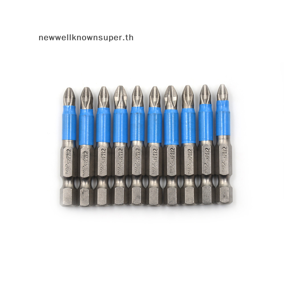 ใหม่ ใหม่ 1 PC 1/4 "Hex Magnetic Non Anti Slip ยาว Reach ไขควงไฟฟ้า Bits PH2 ความยาว 50 มม.ด้านเดียวเครื่องมือ SUPER