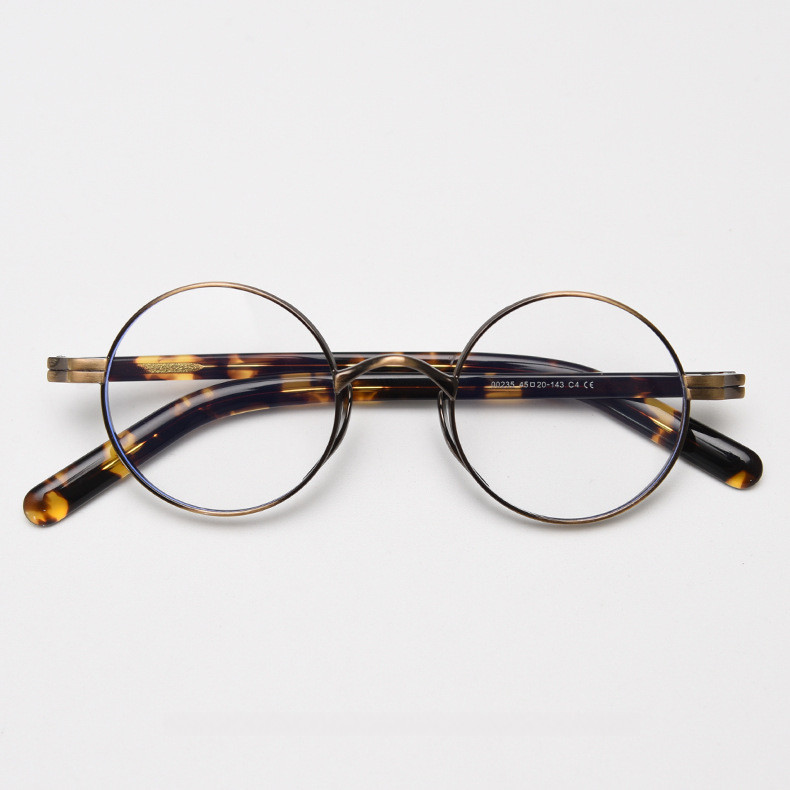 ใหม ่ รอบแว ่ นตากรอบผู ้ ชายผู ้ หญิง Retro แว ่ นตา Acetate วัด 0235