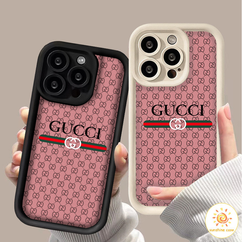 กระเป๋าใส่โทรศัพท์มือถือแบรนด์หรู Gucci ไอโฟน11 For iPhone12 13 14 15Pro MAX X XS XR XS 6 7 8Plus SE2020 เคสโทรศัพท์