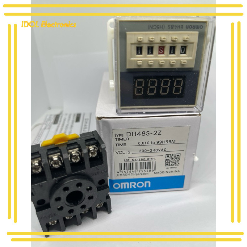 DH48S-2Z (0.01S -99h) Timer 24VDC 220VAC DH48S-2Z  DH48  ✅พร้อมซ๊อกเก็ต✅ พร้อมส่งในไทย🚛💨 มีบิลเงินสด