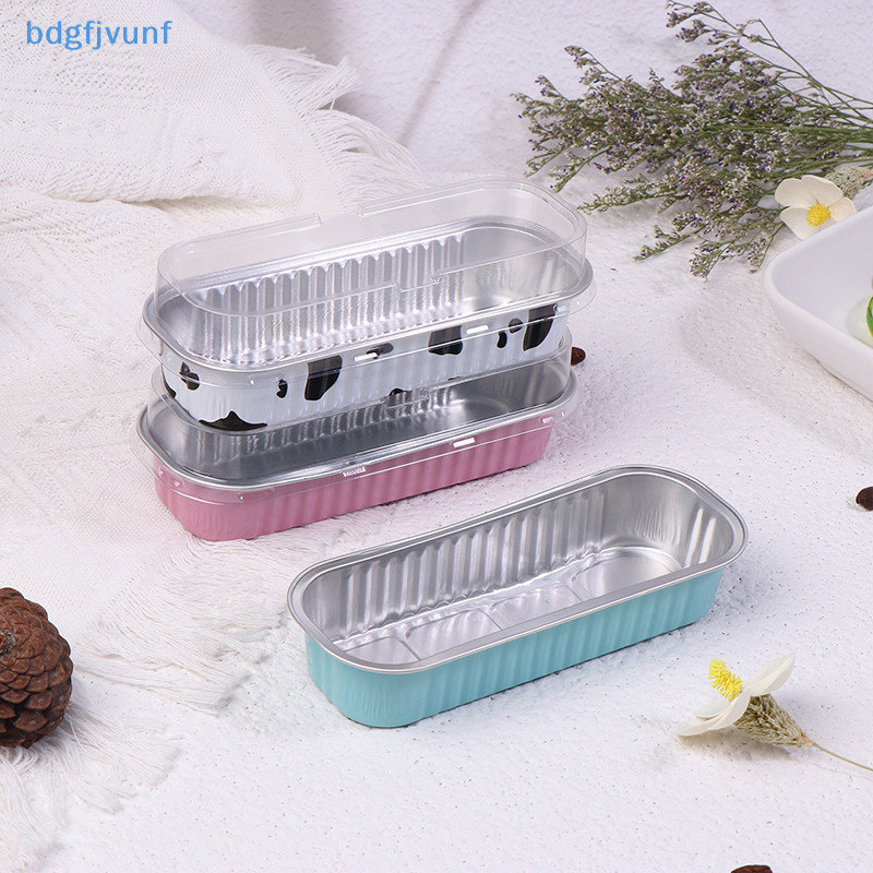 Bdgf 10 ชิ้น Mini Loaf กระทะ/พร้อมฝาปิด 6.8OZ สี่เหลี่ยมผืนผ้าอลูมิเนียมฟอยล์ถาดอบ Mini คอนเทนเนอร์ขนมปังมัฟฟินดีบุก TH