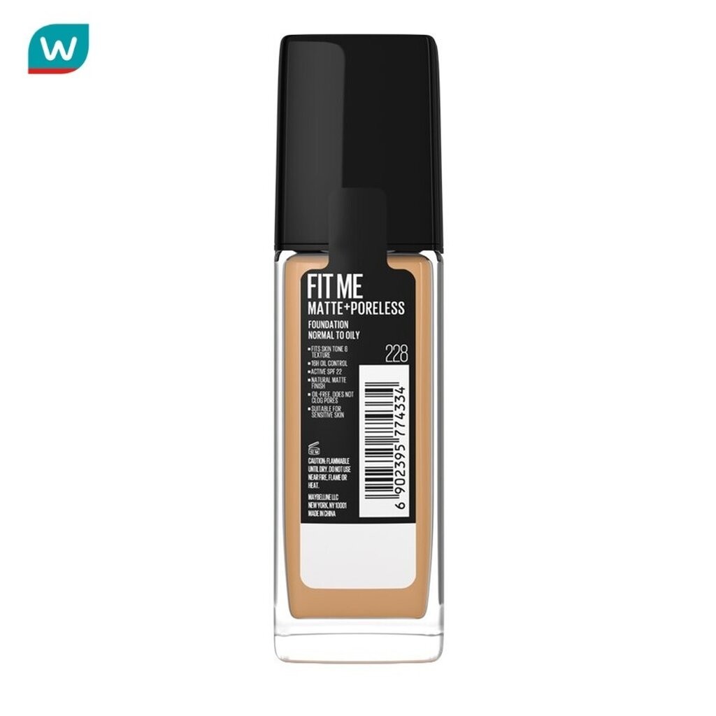 Maybelline เมย์เบลลีน ฟิตมี แมท แอนด์ พอร์เลส ฟาวเดชั่น 30 มล. #228 Soft Tan - รูปที่ 2