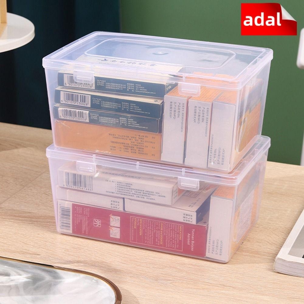 Adal 1 ชิ้นกล่องเก็บ,หนาแบบพกพาพลิกกล่อง,ฝุ่นขนาดเล็กขนาดใหญ่พลาสติกโปร่งใสยาเก็บยาเครื่องประดับต่างหูเครื่องสําอาง