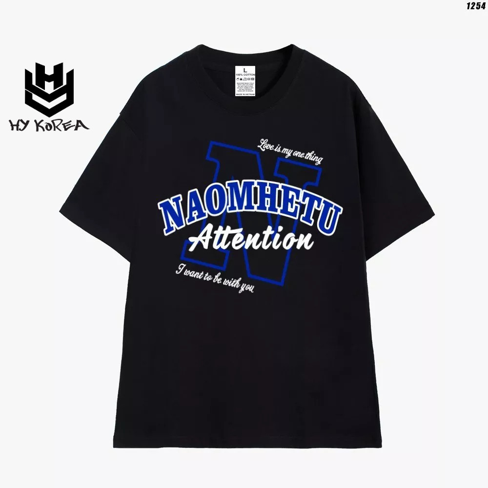 Hy KOREA NAOMHETU 1254 เสื้อยืดแขนยาว Unisex Cotton 100