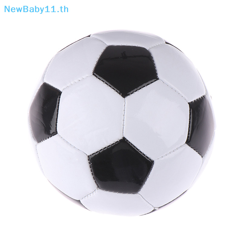 Onebaby 1 ชิ้นลูกฟุตบอลเด็ก PVC ขนาด 2 ลูกบอลฝึกซ้อมสีดําและสีขาวคลาสสิก TH