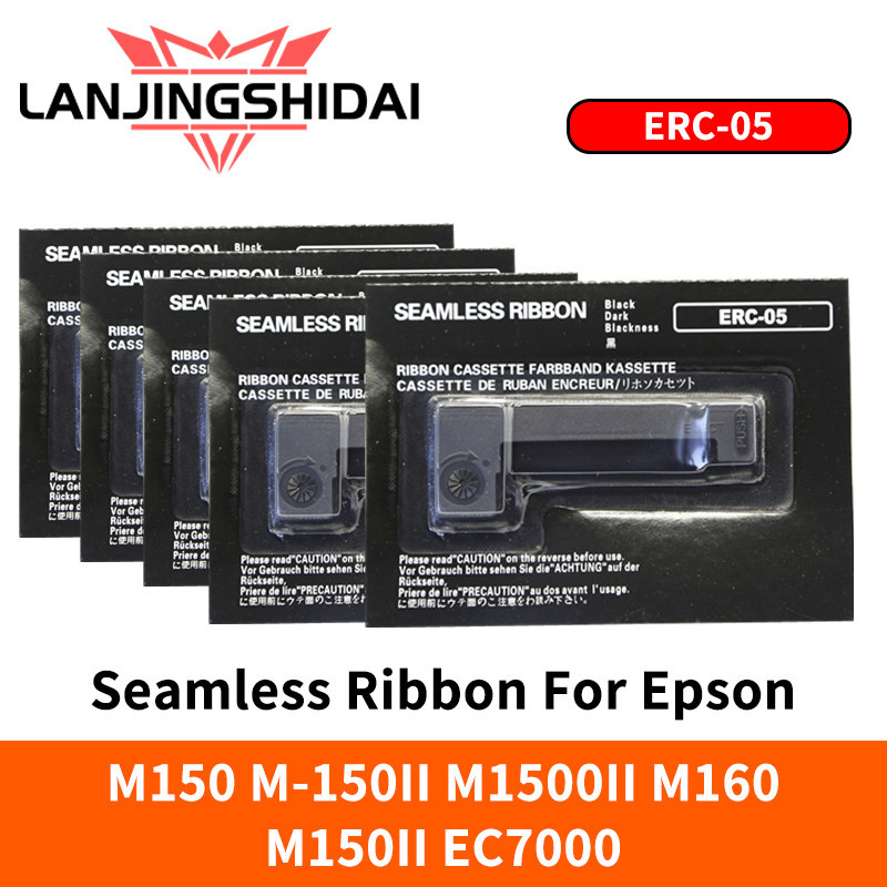 5 ชิ้น ERC-05 ERC05 Taxi เทปตลับหมึกริบบิ้นแบบไม่มีรอยต่อสําหรับใช้ใน Epson M150 M160 M-150II M1500II M150II EC7000 150II M-150 II