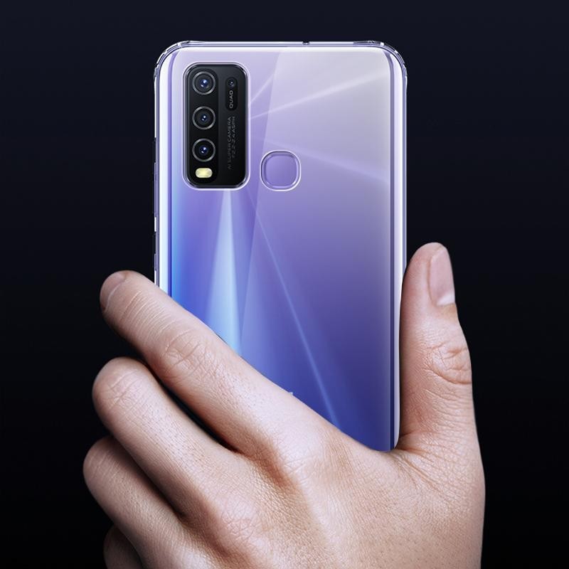 Vivo Y30 Y50 1938 1935 Anti-yellowing Washable Slim Fit ยางโปร่งใสคริสตัลใสยืดหยุ่น Soft TPU ซิลิโคน Jelly Case ฝาหลัง