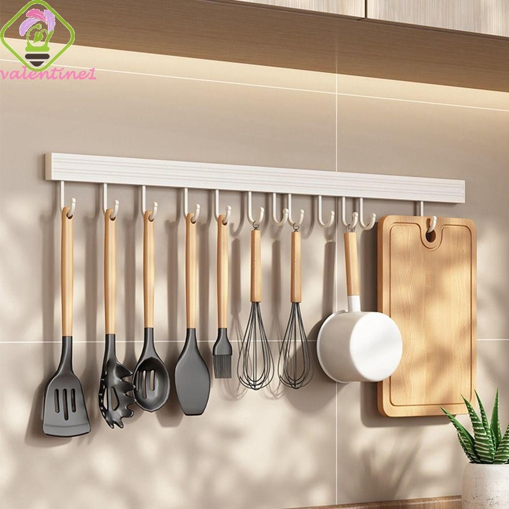 ราวแขวนเครื่องครัว อเนกประสงค์ สีขาว ขนาด 20/30/40/50 ซม. สําหรับติดผนังห้องน้ําและห้องครัว