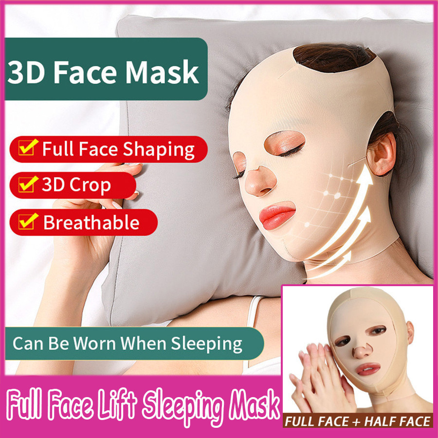 3d ไม่มีรอยต่อ Face Slimming Mask V รูปร่าง Face Lifting Cheek Sleeping Bandage ต่อต้านริ้วรอยลดคางคู่ Slim เข็มขัด