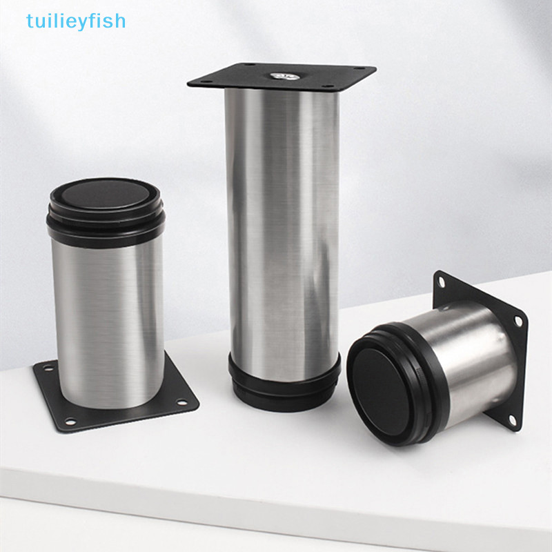 tuilieyfish สแตนเลสปรับตู้เท้ารอบหลอดตู้เท้าโซฟาเท้าเฟอร์นิเจอร์ IH