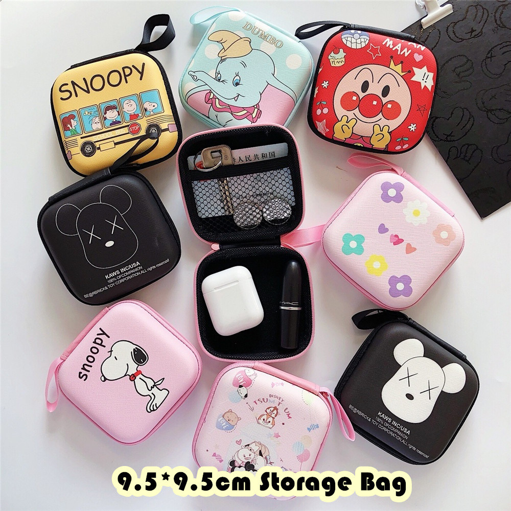 Case Home9.5*9.5 ซม.เหรียญหูฟังกรณีการ์ตูนกระเป๋า Organizer กระเป๋าเก็บกุญแจกระเป๋า