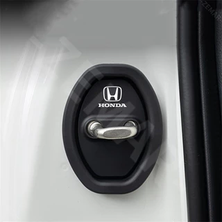 4 ชิ้น Honda ซิลิโคนล็อคประตูรถฝาครอบป้องกันประตูล็อคโช้คอัพเงียบอุปกรณ์เสริมสําหรับ Honda civic 11th gen fd fc eg fk HRV Jazz City Mugen Fit Vezel Accord BRV WRV Stream