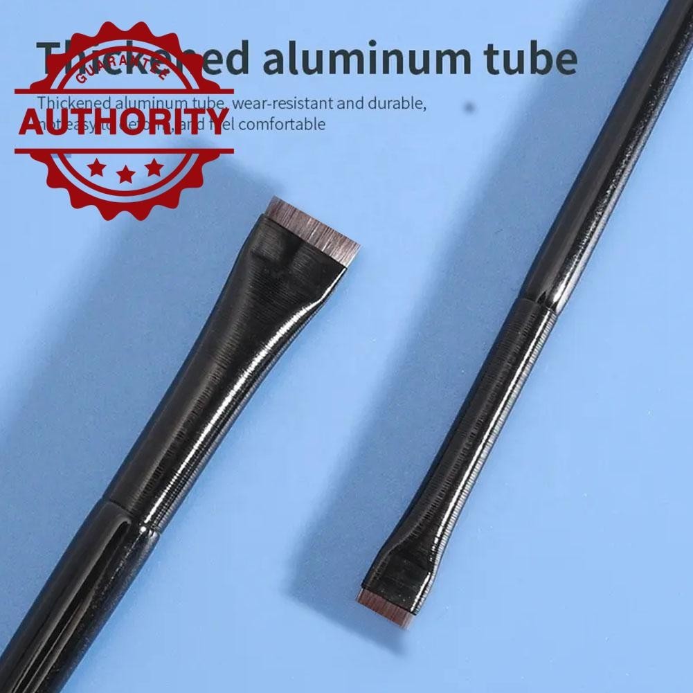 แปรงเขียนคิ้วอายไลเนอร์หัวเฉียงแบบพกพาพร้อมขนแปรงเรียวเครื่องมือความงามสําหรับแต่งหน้า