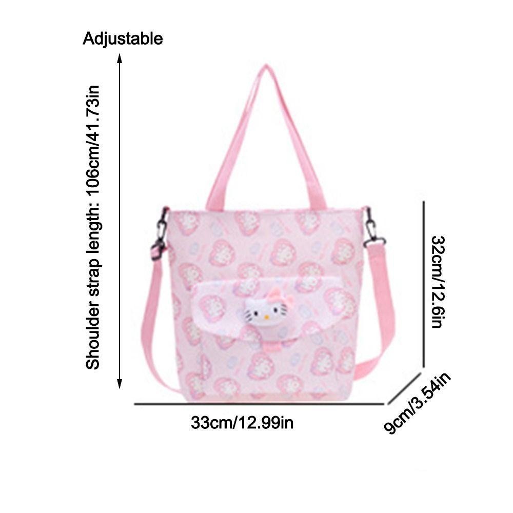 UUMIR กระเป๋าถือนักเรียน,กระเป๋าสะพายลายการ์ตูน Sanrio ความจุขนาดใหญ่,กระเป๋า Messenger Kuromi My Melody