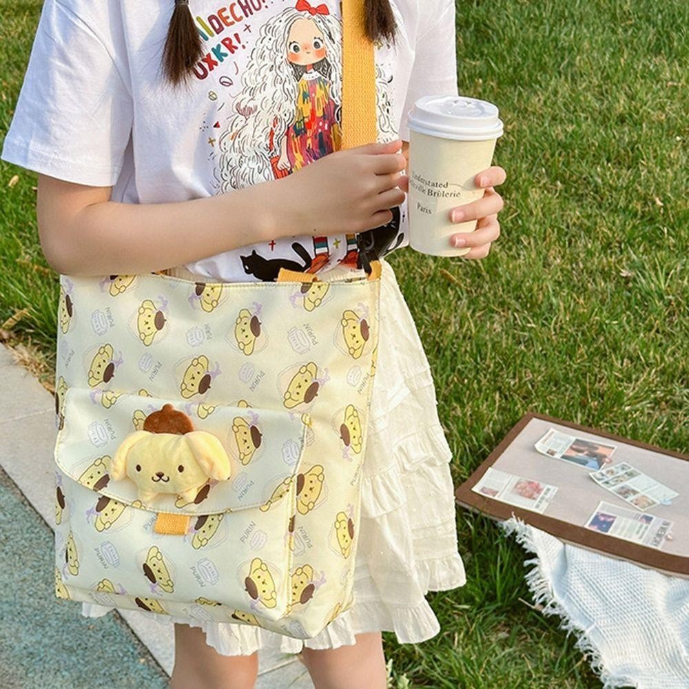 UUMIR กระเป๋าถือนักเรียน,กระเป๋าสะพายลายการ์ตูน Sanrio ความจุขนาดใหญ่,กระเป๋า Messenger Kuromi My Melody
