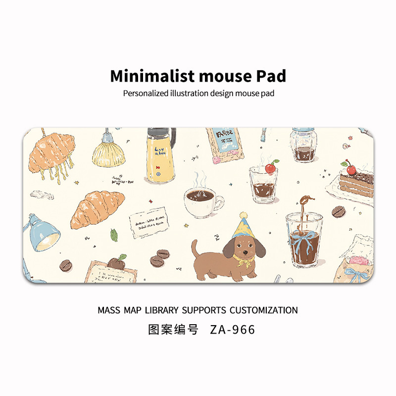 ภาพประกอบแผ่นรองเมาส์สุนัขแผ่นรองโต๊ะขนาดใหญ่สาวแผ่นรองโต๊ะทํางานสํานักงานที่มีมูลค่าสูงในครัวเรือนแป้นพิมพ์คอมพิวเตอร - รูปที่ 4