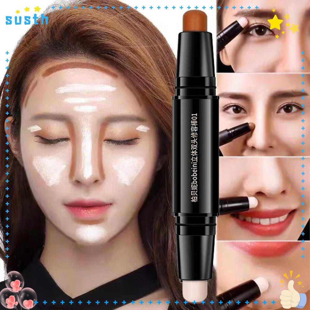 Susth V Face Contouring Stick, ปากกาคอนซีลเลอร์ 2-in-1 สองหัว, จัดแต่งทรงผมติดทนนาน Face Brighten St