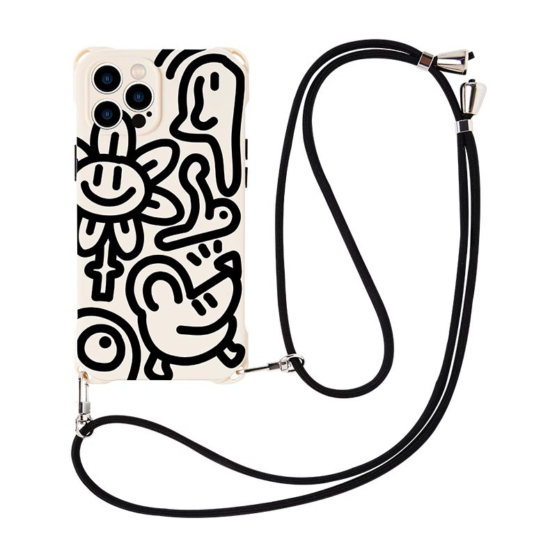 Creative Art Stick รูปสําหรับ Xiaomi 14 13T 12T 12S Pro 13 Lite 12X Civi 3 2 Poco X3 GT X2 M3 Pro F6 Pro F5 Pro F4 F3 F2 Pro สายคล้องไหล่ Lanyard ฝาครอบโทรศัพท์นุ่ม