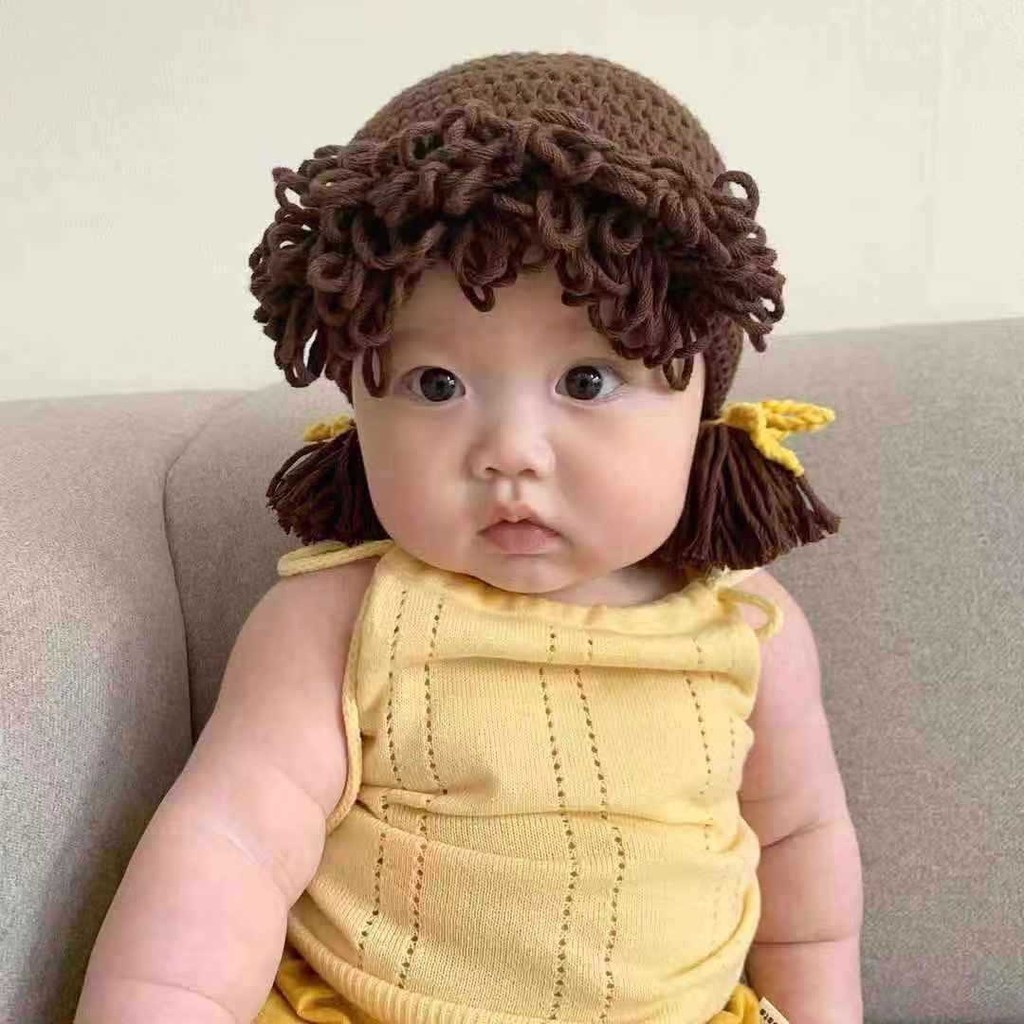 ฤดูใบไม้ผลิฤดูใบไม้ร่วงสาวเด็กน่ารักถักเปียวิกผมหมวกเด็กสาวแฮนด์เมดหมวกขนสัตว์ทารกแรกเกิดสไตล์หมวก - รูปที่ 4