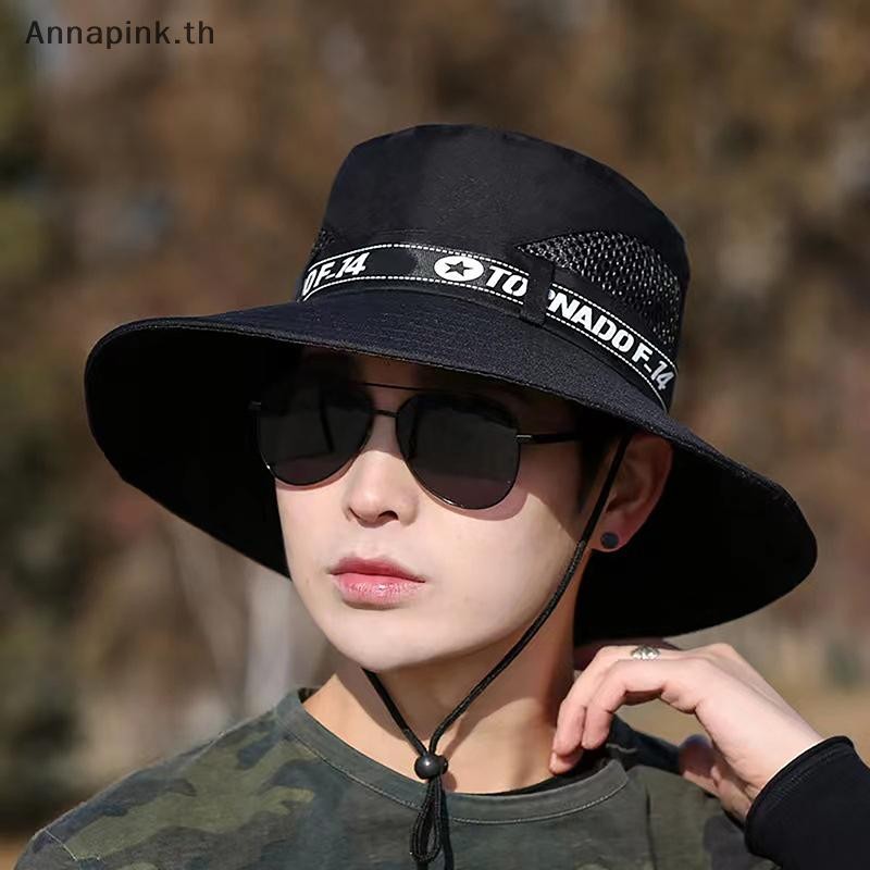 Ank Men Fishing Visor หมวกป้องกันรังสียูวีใบหน้าคอเดินป่ากลางแจ้งฝาครอบปีกกว้าง EN