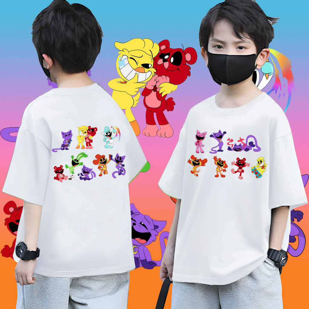 เด็ก KIDS NEW KIDS UNISEX เด็ก poppy playtime chapter 4 t-shirt เสื้อยืดเด็กผ้าฝ้าย 8 สี Children's 