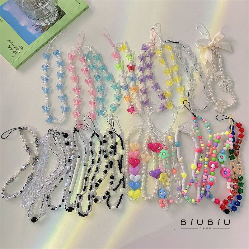 ป้องกันการสูญหาย สีรูปแบบขนาดเล็ก แรบบิท น่ารัก ความรู้สึกขั้นสูง รูปแบบข้อมือ จี้กรณีโทรศัพท์มือถือ ความรัก สร้อยข้อมือ