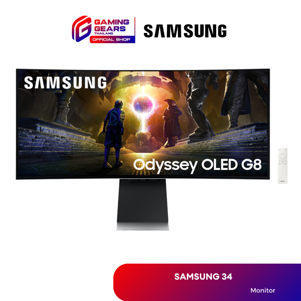 SAMSUNG 34" ODYSSEY OLED G8 G85SD UWQHD 175HZ GAMING MONITOR สมาร์ทจอเกม จอเกมมิ่ง : LS34DG850SEXXT