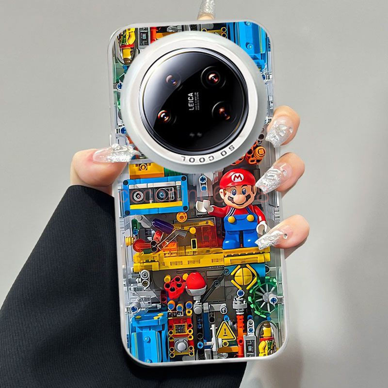 Lego Mario Xiaomi 15 Ultra เคสโทรศัพท์ Xiaomi 15ultra 14Ultra เคสโทรศัพท์สีสันสดใสเงิน Xiaomi 15pro 