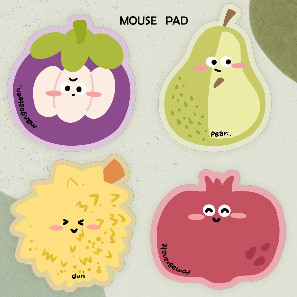 แผ่นรองเมาส์รูปการ์ตูนผลไม้ สีโดปามีน สไตล์อิน สําหรับสํานักงาน